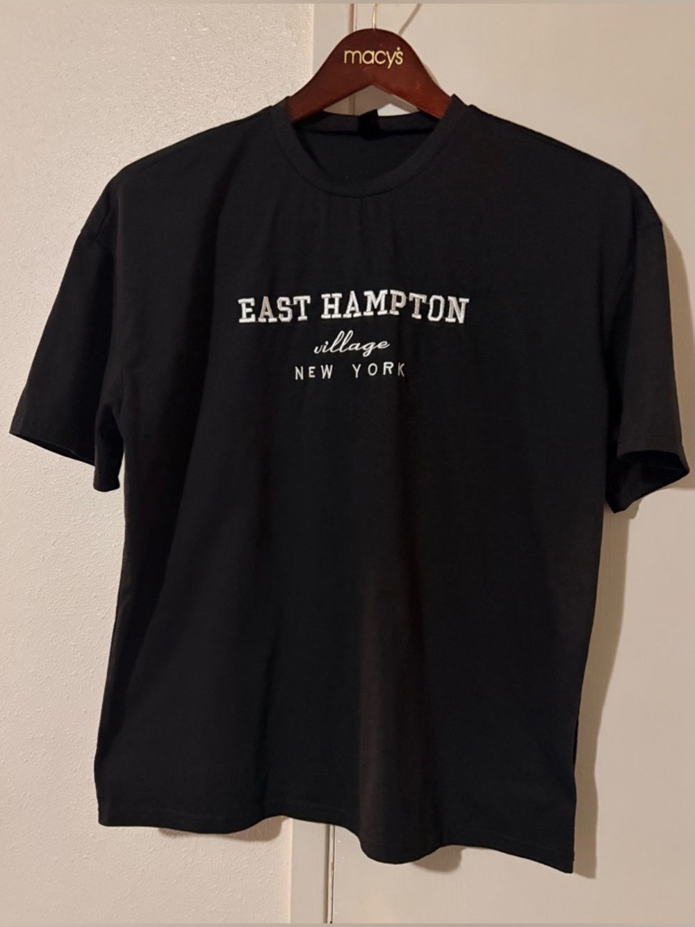 East Hampton Village New York Black Graphic Short Sleeve Tee Size XS